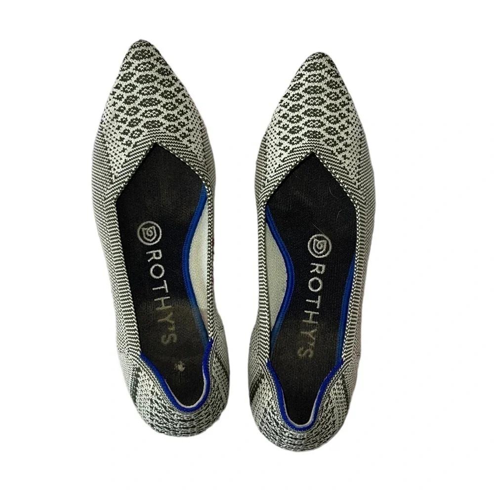 Rothy's Pistachio Python pointed toe flats. RARE- retired. Size W6 GUC - Picture 9 of 14